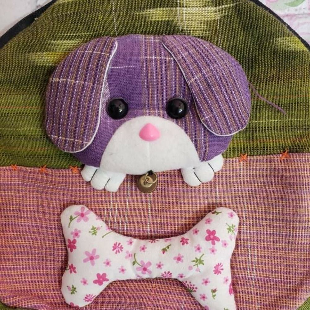 Handmade OOAK Puppy Crossbody Bag